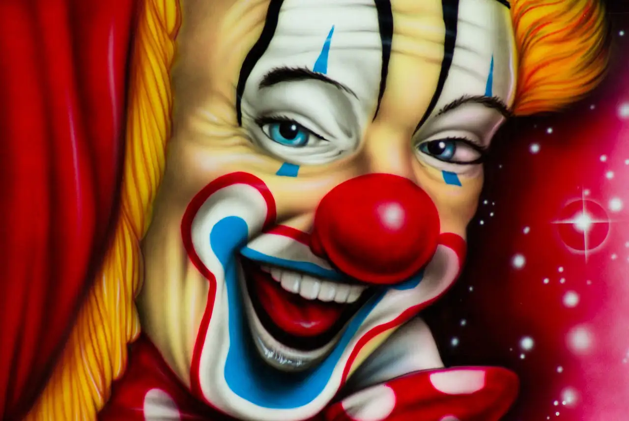 Illustration eines Clowns im Google-Zirkus